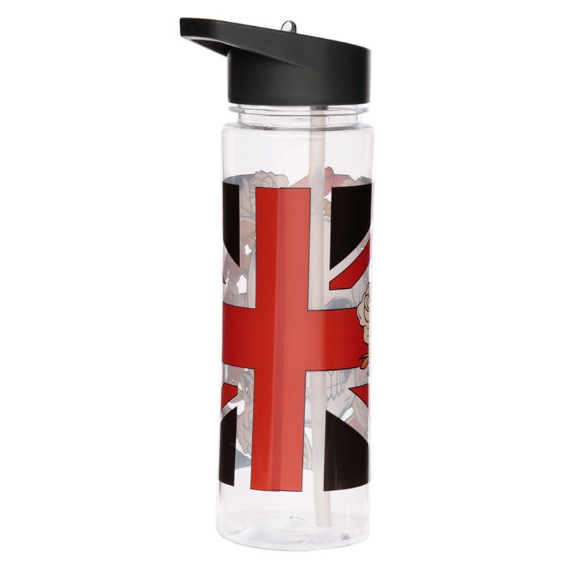 Water Bottle Union Jack Skulls and Roses