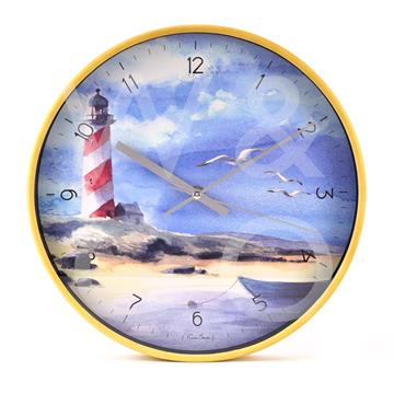 By The Seaside Lighthouse Wall Clock