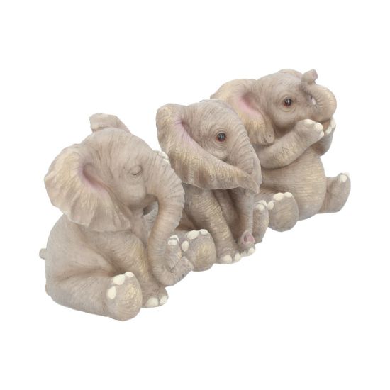 Three Baby Elephants Figurine Elephant Figurines
