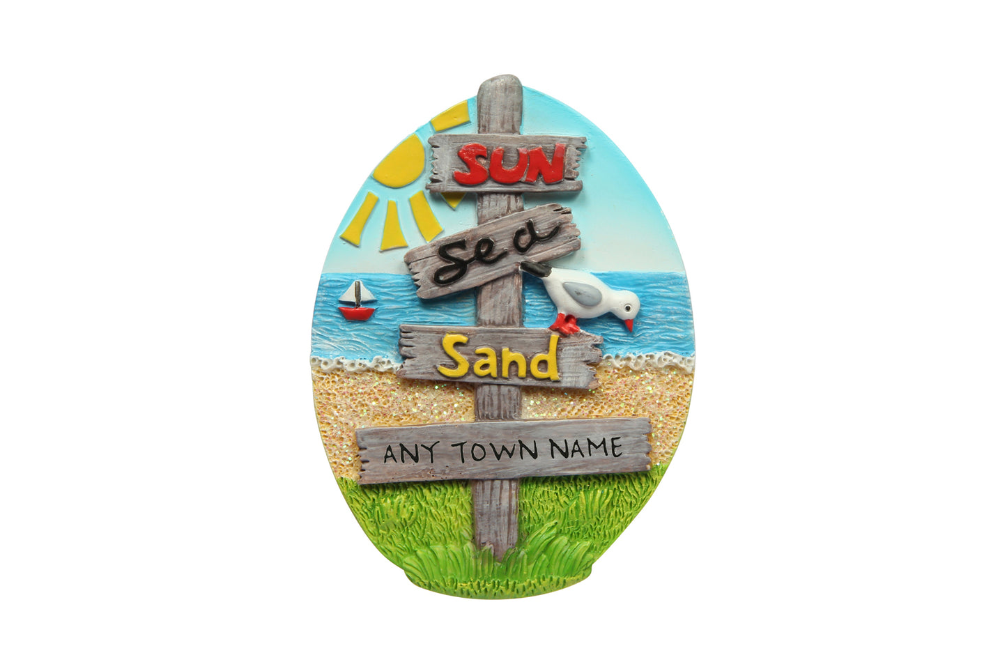 Beach Signpost Magnet - Bournemouth