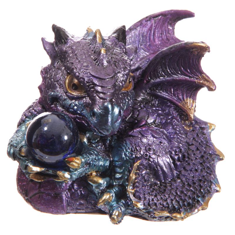 Cute Baby Dragon with Crystal Ball