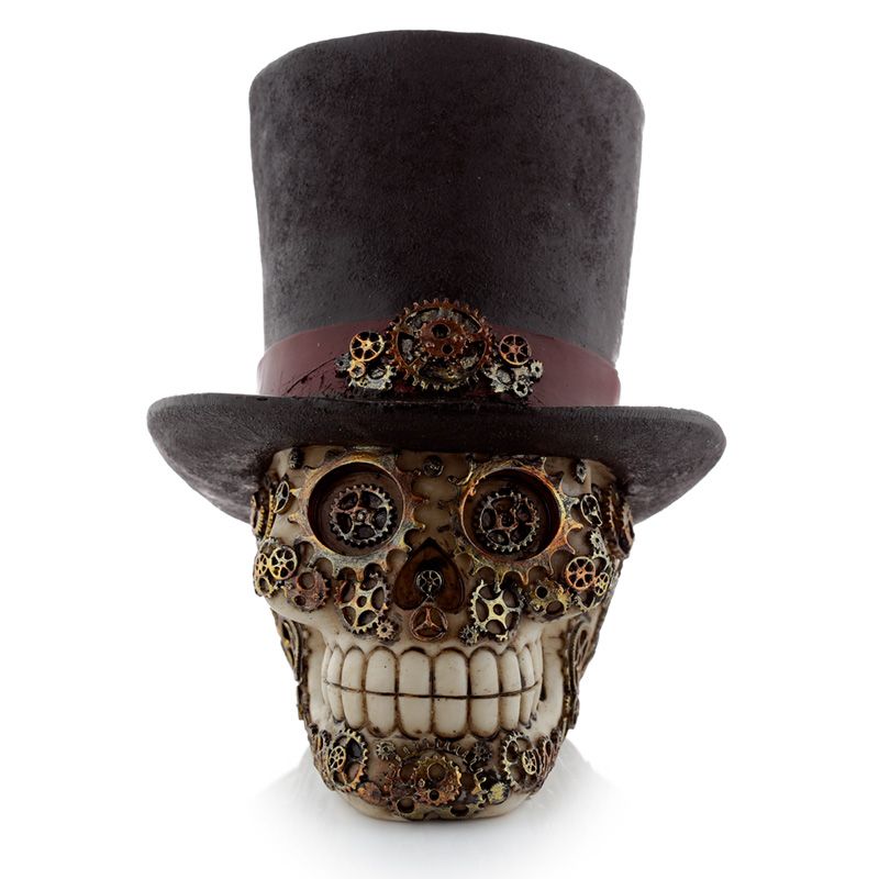 Steampunk Style Skull with Top Hat