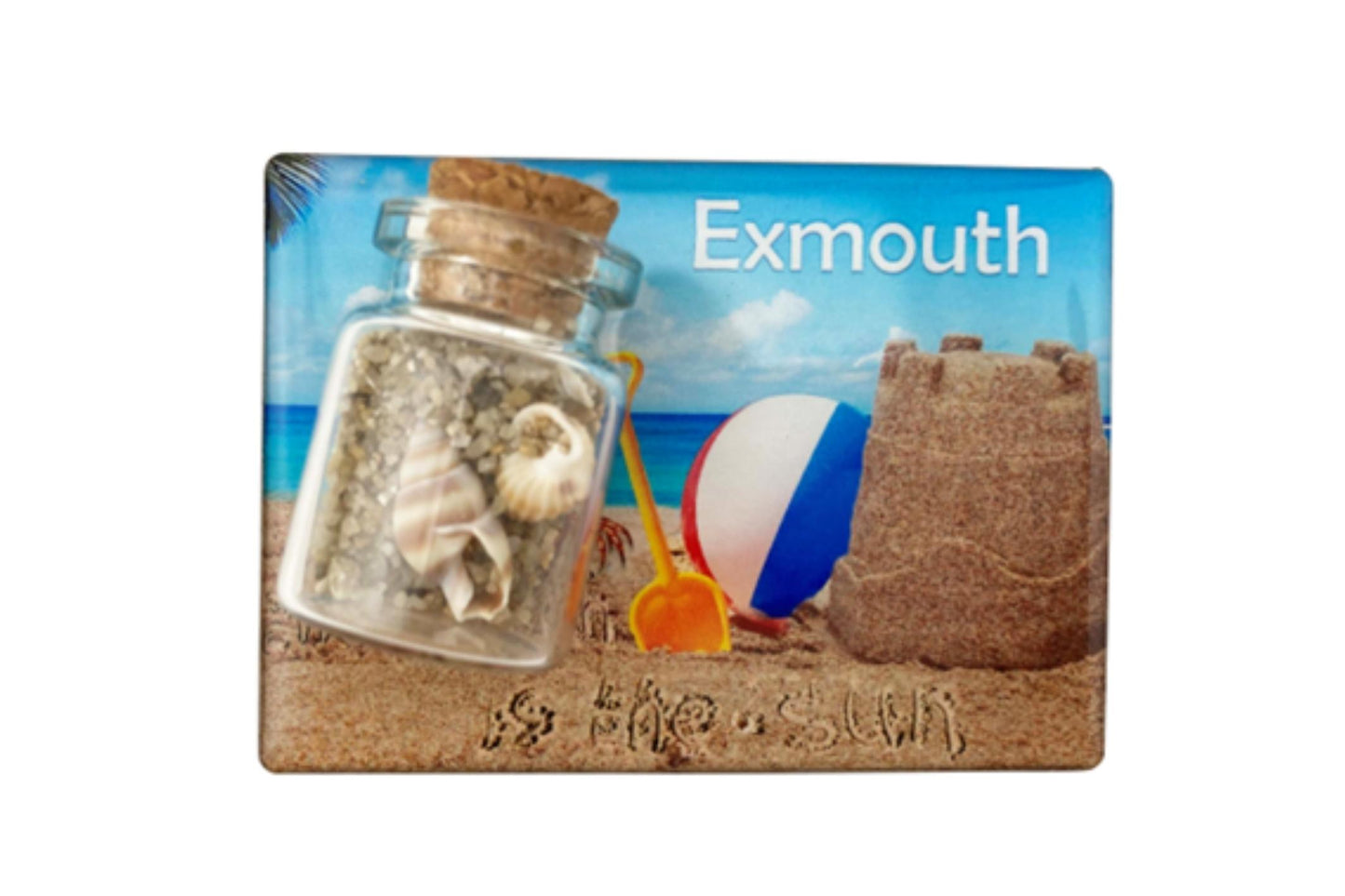 Sandcastle & Bottle Magnet - Bournemouth