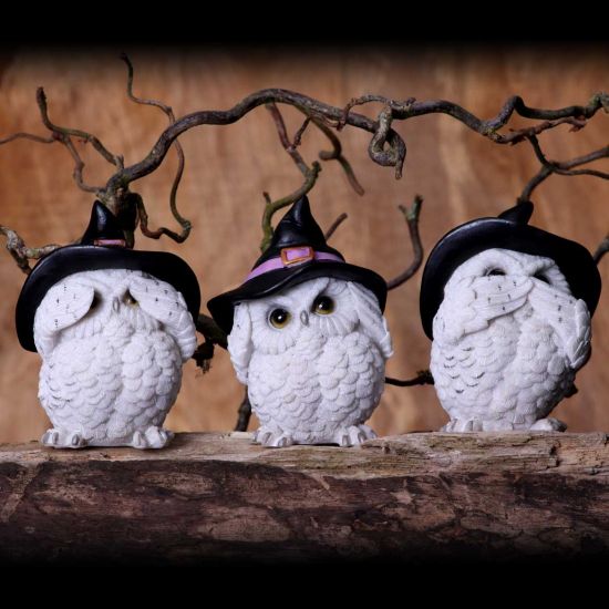 Three Wise Feathered Familiars Ornament