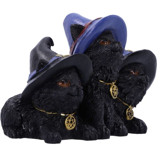 Familiar Felines Black Cats in Witches Hats Ornament