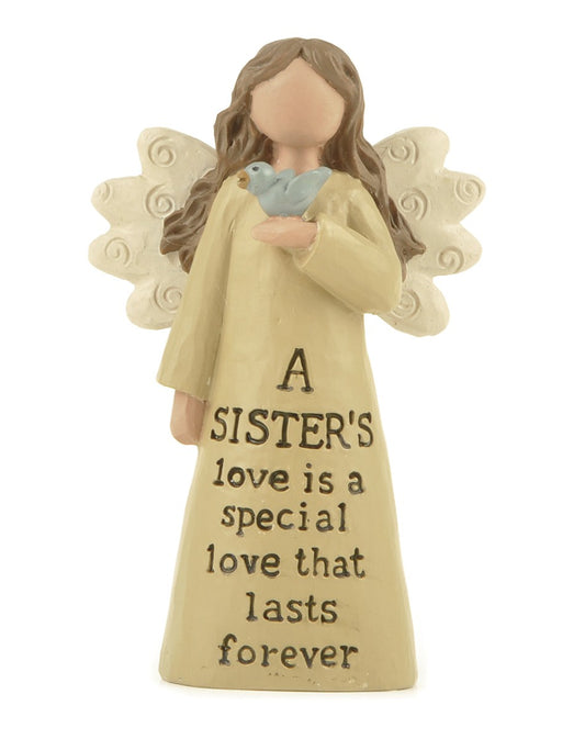 sisters love angel figurine