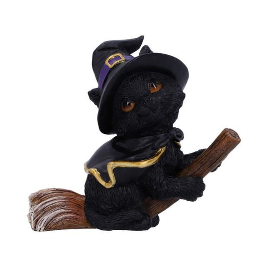 Black Cat with Broomstick Ornament