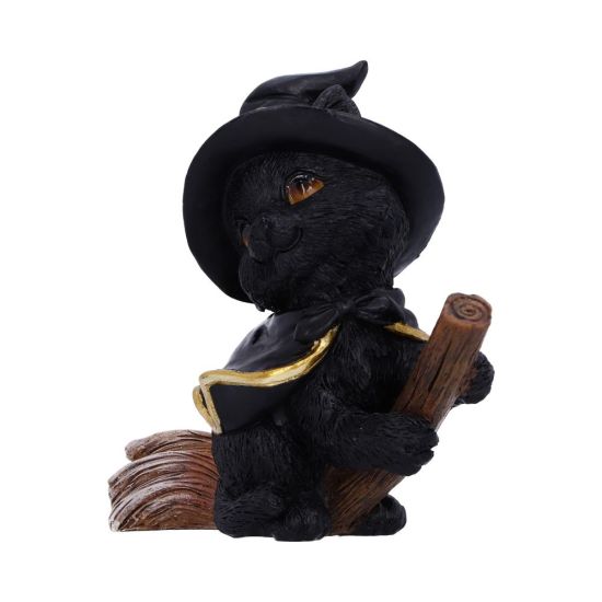 Black Cat with Broomstick Ornament